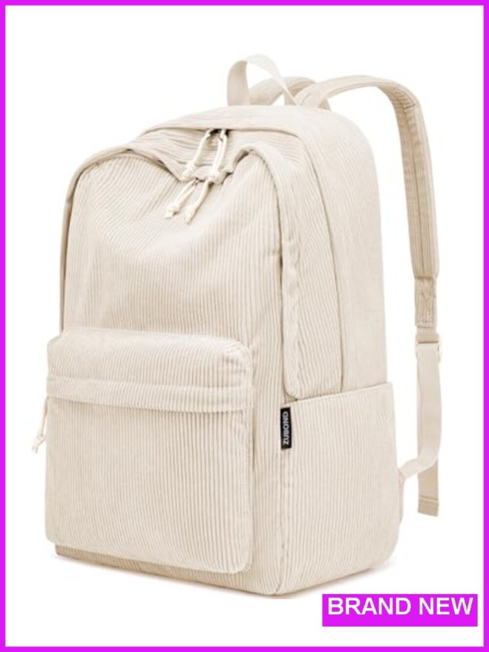 Lightweight Corduroy Laptop Backpack for School, College, Travel, Machine